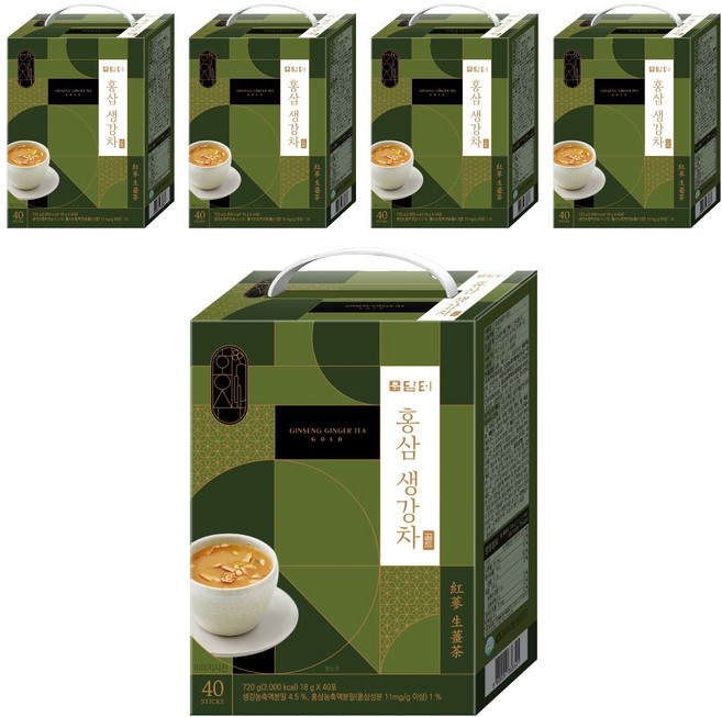 담터 홍삼 생강차, 18g, 40개입, 5개