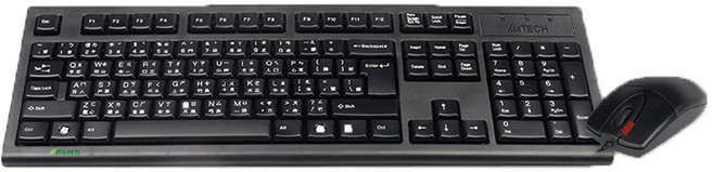 A4TECH 雙飛燕 圓角舒針光鍵鼠組, PUA4KM-KR8520DPU, 一般型