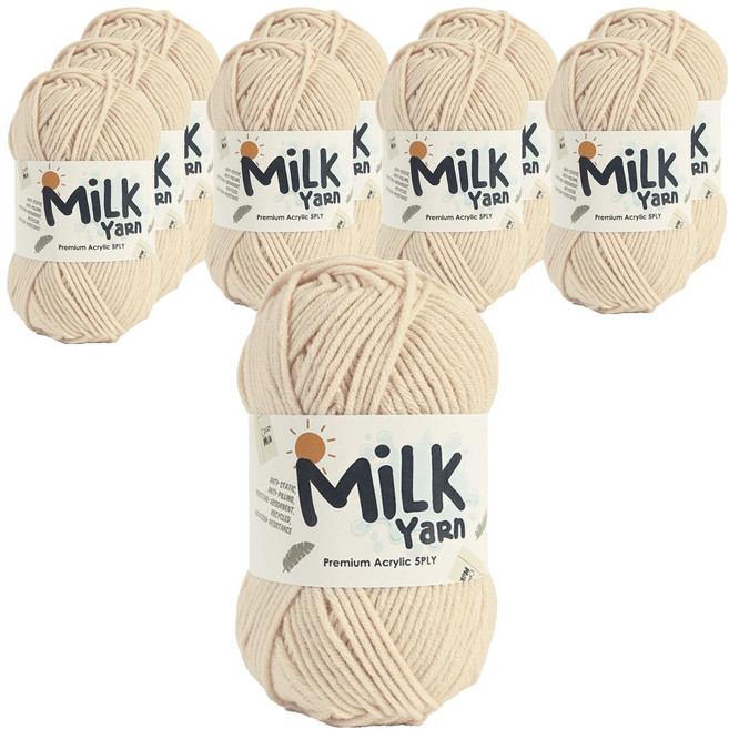 니뜨 밀크얀 뜨개실 50g, 41연베이지, 10개