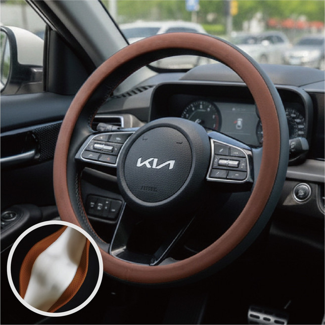 카사장 이클립스 자국 안남는 투톤 핸들 커버, 하바나브라운