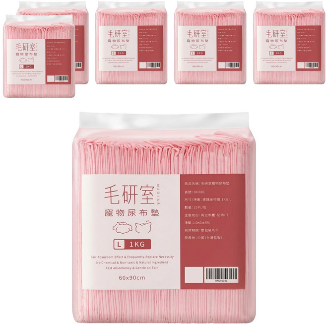 MAOLAB 毛研室 寵物尿布墊 超值包 1kg, 6包, 25片
