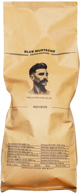 파란수염 탄자니아 AA NORTH, 홀빈(분쇄안함), 1kg, 1개