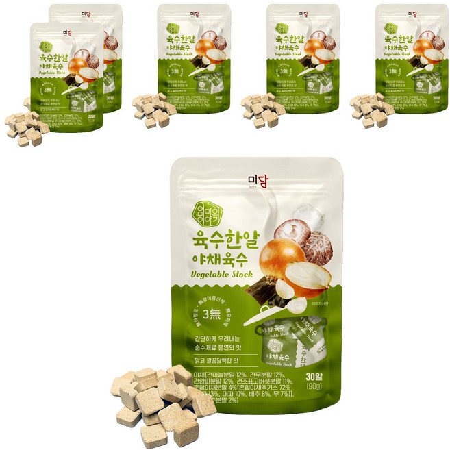 엄마의이야기 한알 야채육수, 90g, 6개