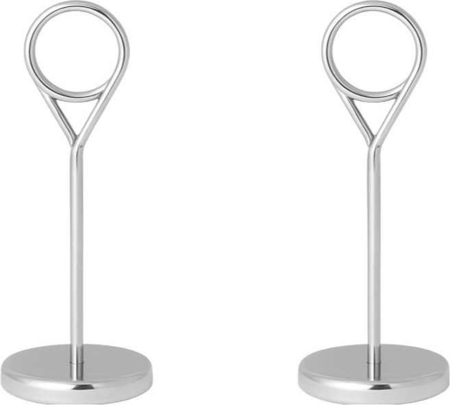 코코로이 스테인리스 스틸 라운드 메모꽂이, 실버, 2개