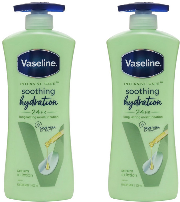 Vaseline 凡士林 乳液 蘆薈精華, 600ml, 2瓶