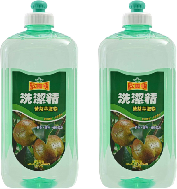 威靈頓 洗潔精 苦茶萃取物, 1kg, 2瓶