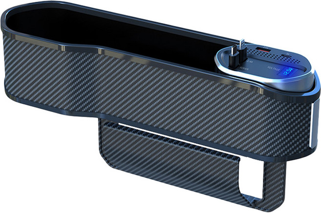 카슈아 차량용 스마트 LCD 릴타입 사이드포켓, 1개, 블랙