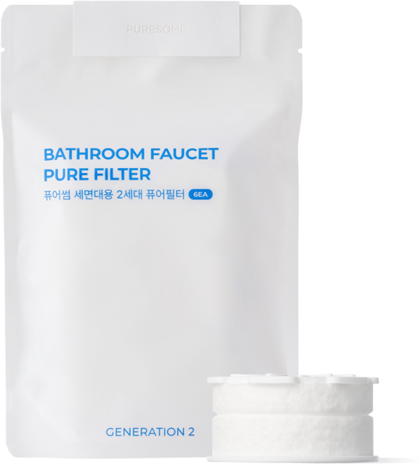 퓨어썸 세면대용 리필필터 6P, 1개