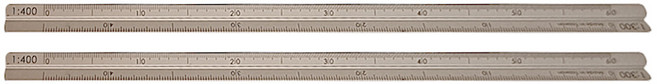 Z1020 AP 細軸鋁製比例尺(印刷刻度)-15cm, 金屬, 2入