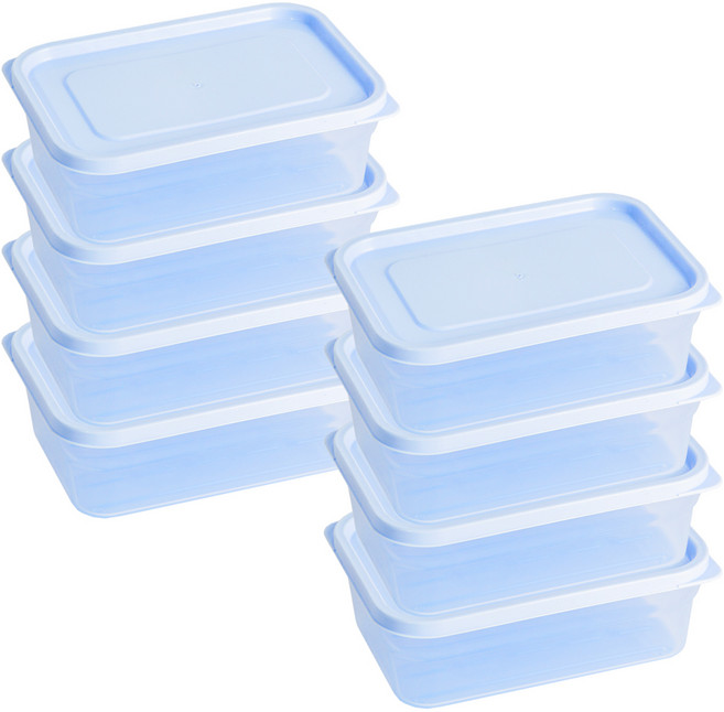 말랑핏 휘어지는 냉동실 정리용기 600ml, 8개, 단품