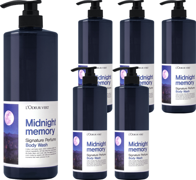 로더베르 시그니처 퍼퓸 바디워시 미드나잇메모리, 1kg, 6개