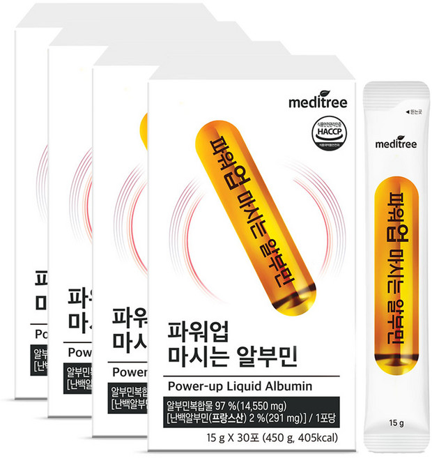 메디트리 파워업 마시는 알부민, 450g, 4개