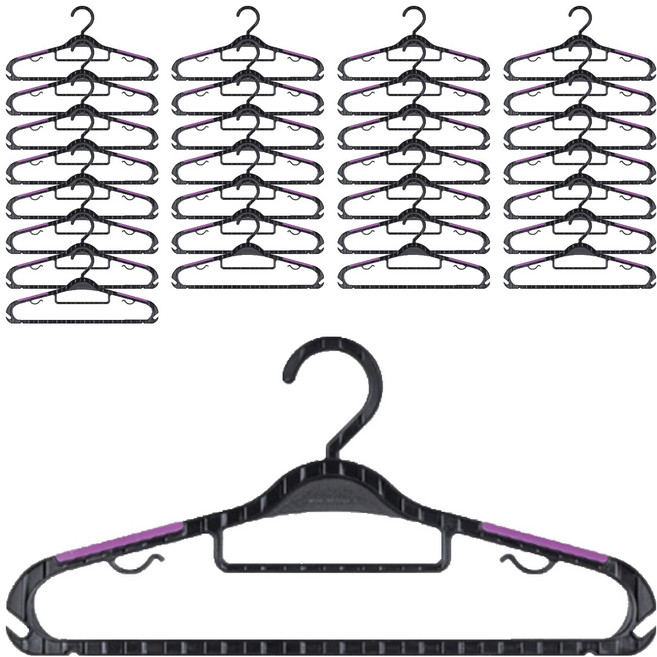보네르 심플 논슬립 옷걸이, 퍼플, 150개