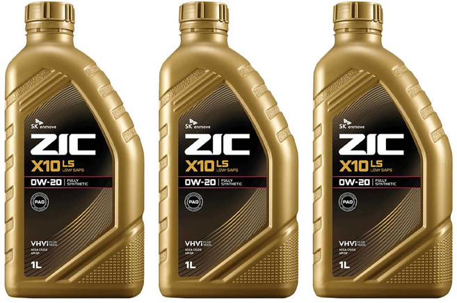 지크 X10 LS 엔진오일, 3개, 0w20, 1L
