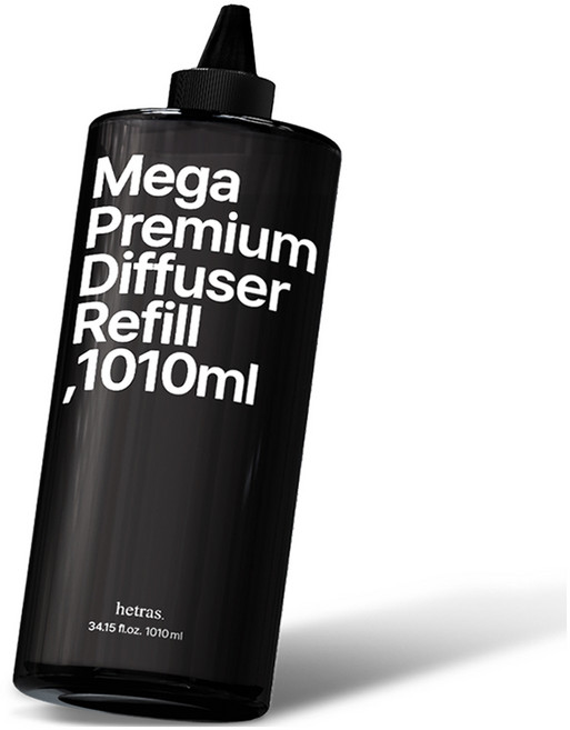 헤트라스 메가 프리미엄 대용량 디퓨저 리필 + 뾰족캡, 호텔우드, 1.01L, 1개