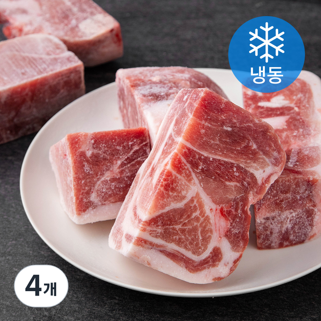 왕고기 국내산 돈전지 보쌈용 (냉동), 3kg, 4개