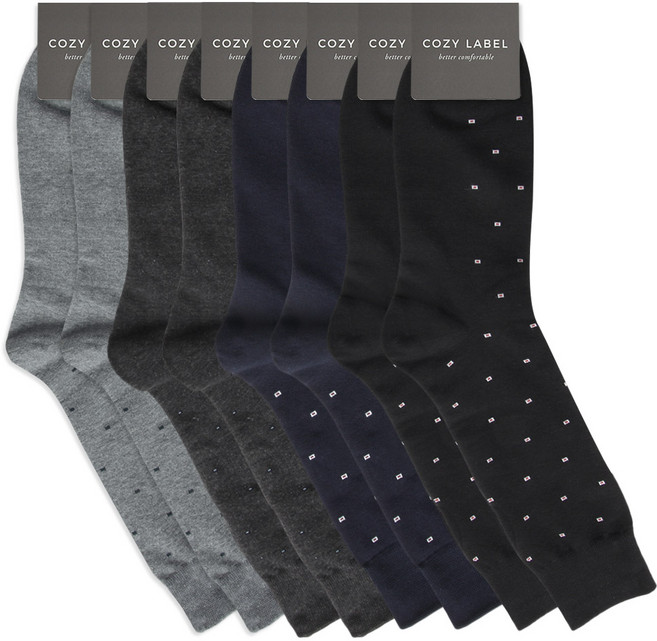 코지라벨 남성용 장목 미니스퀘어 정장양말 4종 x 2켤레