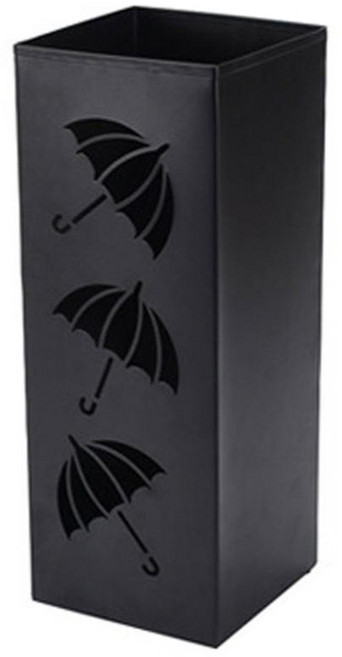 anplus 四角鐵製大容量雨傘架, 黑色, 1個