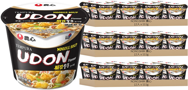 NONGSHIM 農心 天婦羅海鮮味烏龍麵, 111g, 36入