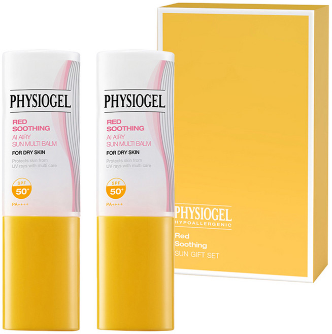 피지오겔 레드 수딩 AI 에어리 썬 멀티밤 SPF50+ PA++++, 7g, 2개