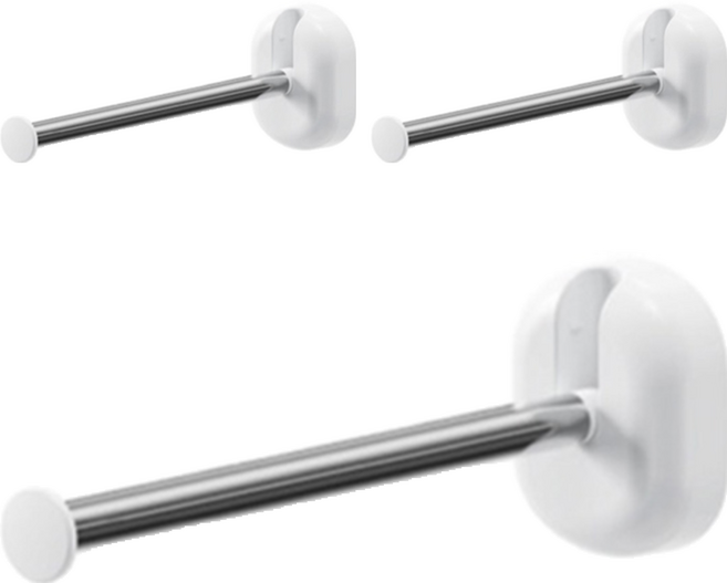 주앤지 무타공 접이식 다용도 걸이, 화이트, 3개