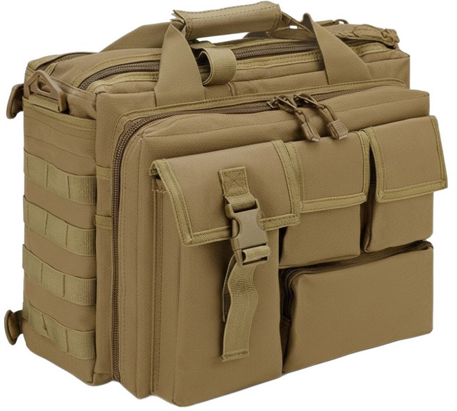 ADDEDIT Aton 多功能收納側背包/斜背包, 棕色