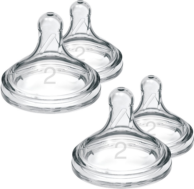 닥터브라운 옵션스플러스 와이드 젖꼭지 벌크, 2단계(3~6개월), 4개