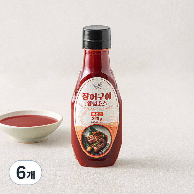 잘식비 장어구이 양념소스 매운맛, 220g, 6개