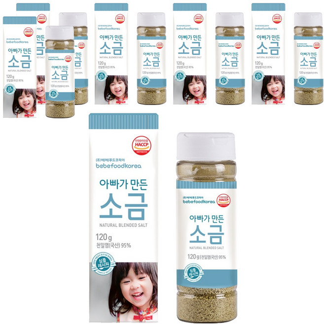 베베푸드 아빠가 만든 소금, 천일염, 6개, 120g