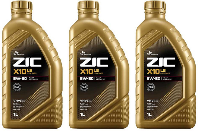 지크 X10 LS 가솔린 엔진오일, 3개, 5w30, 1L