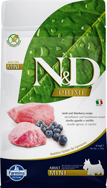 Farmina 法米納 全齡犬 GD3天然頂級無穀系列 乾飼料 小顆粒, 1包, 800g, 羊肉 + 藍莓