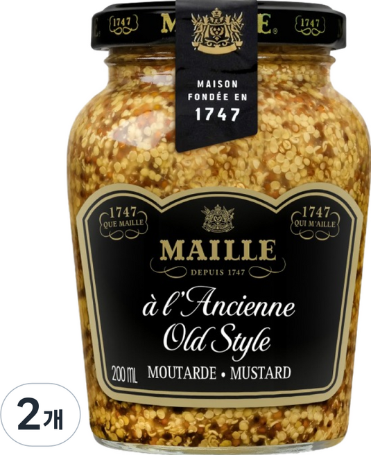 마이어 올드스타일 홀그레인 머스타드, 200g, 2개