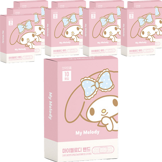 더밴드 산리오 캐릭터즈 마이멜로디 반창고, 10개입, 10개