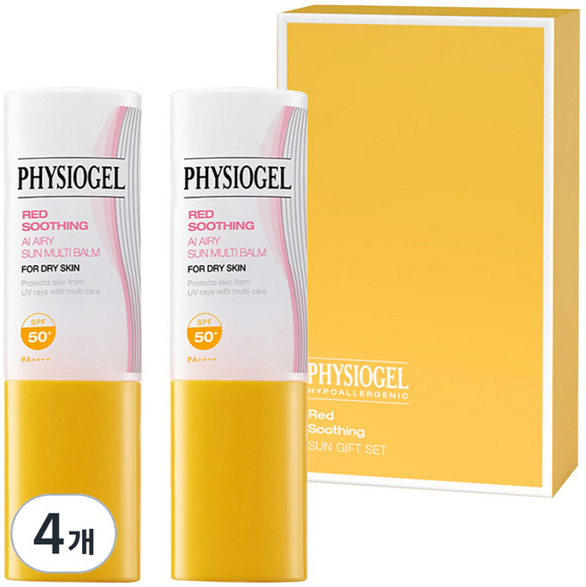 피지오겔 레드 수딩 AI 에어리 썬 멀티밤 SPF50+ PA++++, 7g, 4개