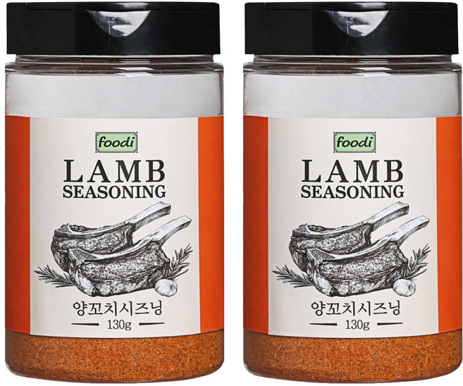 foodi 양꼬치시즈닝, 130g, 2개
