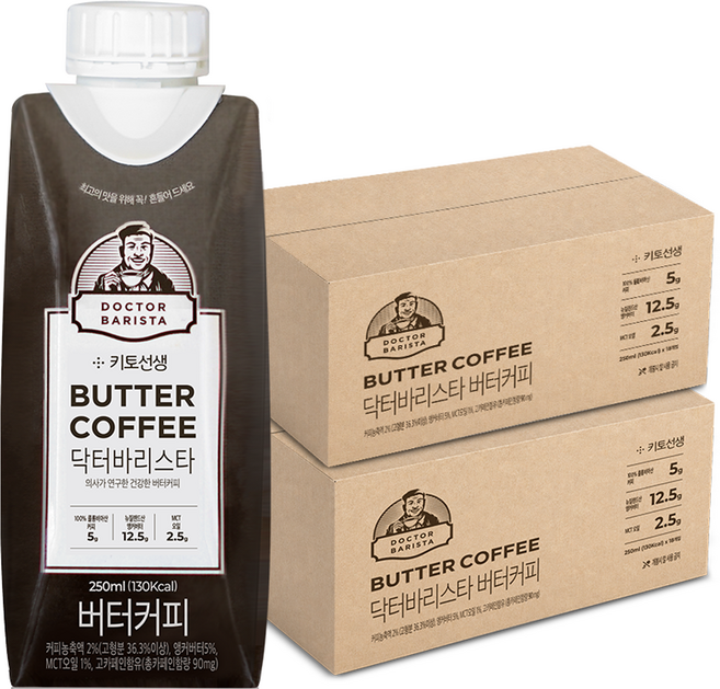 키토선생 닥터바리스타 버터커피, 250ml, 36개
