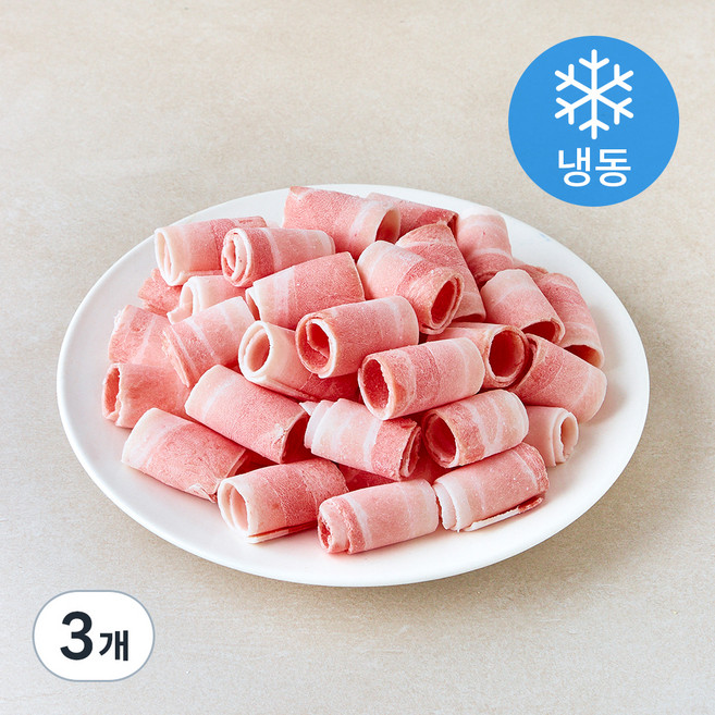 [로켓프레시]만능 대패 삼겹살 (냉동), 1kg, 3개