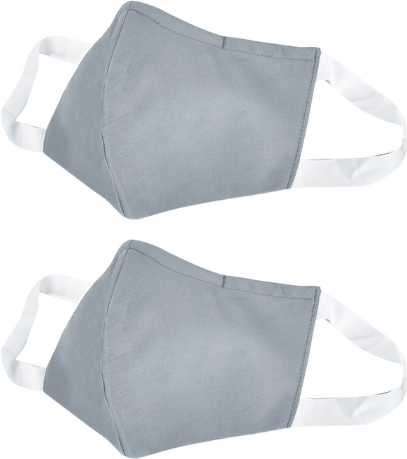 Osun 3D立體3層防水運動透氣布口罩 成人用 台灣製 CE322, 淺墨灰, 2個, 1片