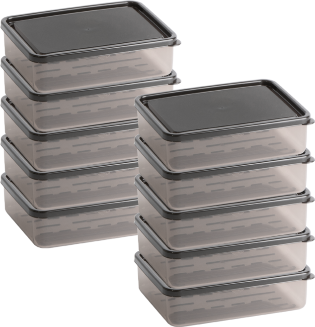 비트리 부드럽게 휘어지는 냉동실정리용기 600ml, 1개, 10개