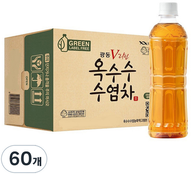 광동옥수수수염차 무라벨, 500ml, 60개