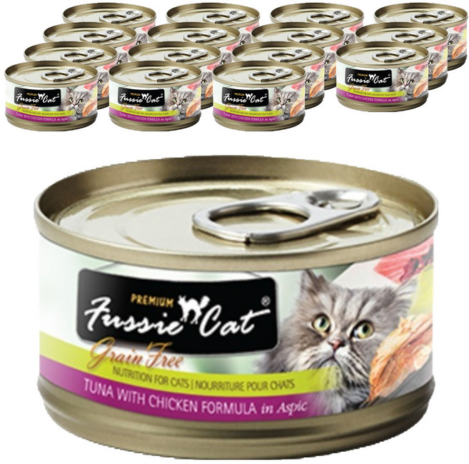 퍼시캣 전연령 고양이 프리미엄 포뮬라 주식캔, 닭+참치, 80g, 16개