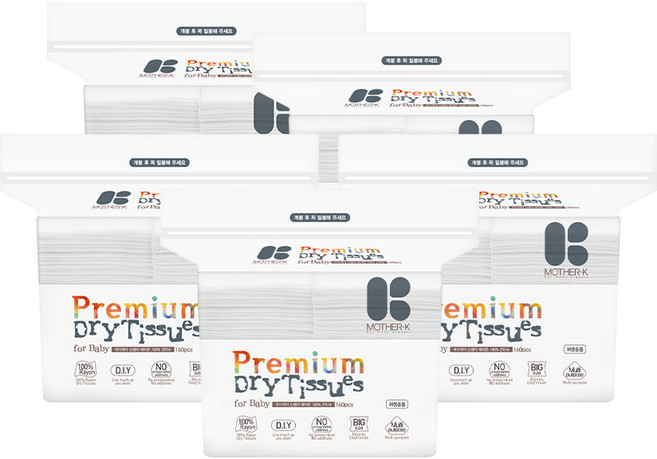 마더케이 프리미엄 레이온 건티슈 신생아용, 60g, 160매, 5세트