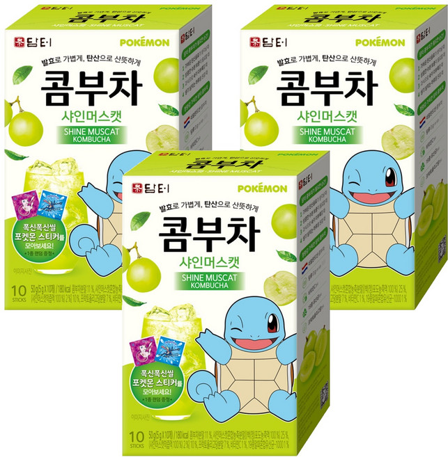 담터 포켓몬 콤부차 샤인머스캣, 5g, 10개입, 3개