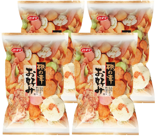 池田屋 磯幸 綜合仙貝, 110g, 4包