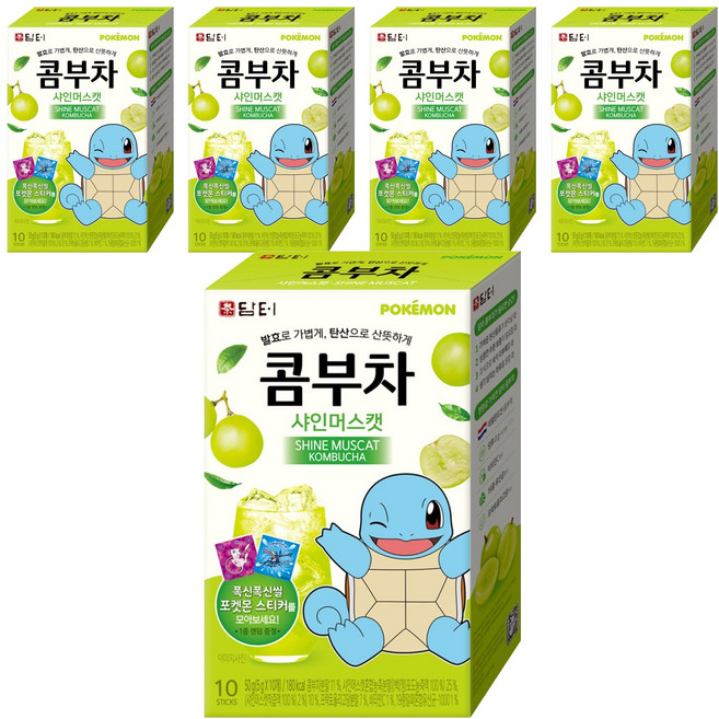 담터 포켓몬 콤부차 샤인머스캣, 5g, 10개입, 5개