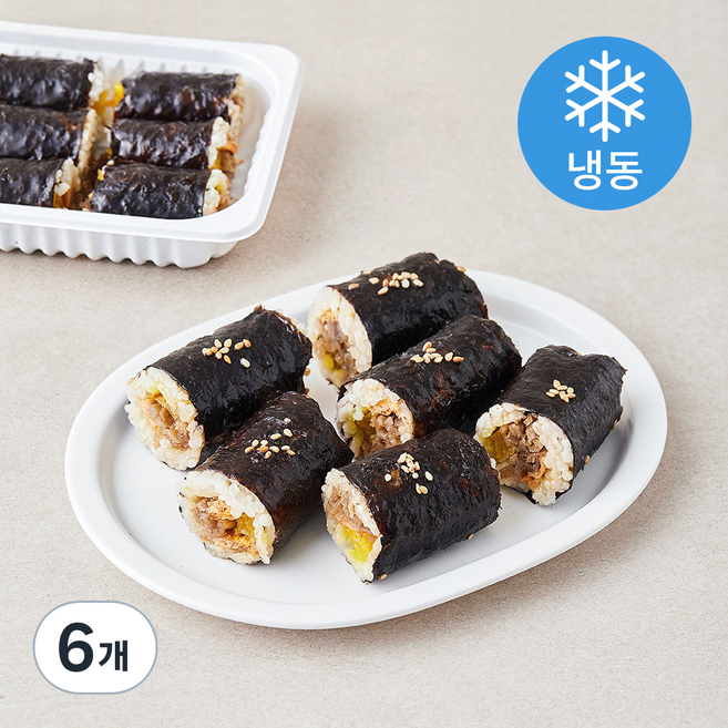 건강한끼 유부우엉 꼬마김밥 (냉동), 180g, 6개