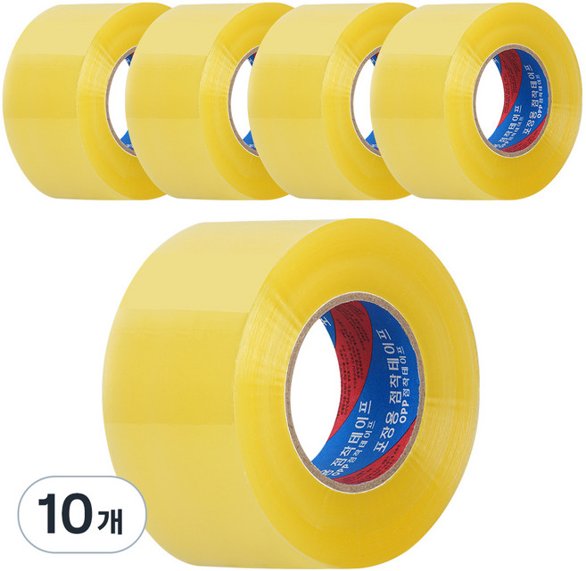 코멧 더 길어진 경포장용 투명 박스테이프 100M, 10개