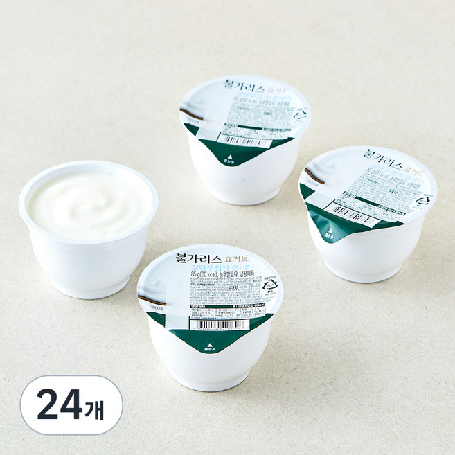 남양유업 불가리스 요거트 설탕무첨가 플레인, 85g, 24개