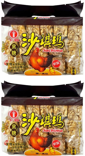 卡賀 沙琪瑪 奶蛋素 黑糖, 500g, 2袋