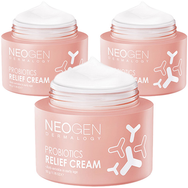 네오젠 더마로지 프로바이오틱스 릴리프 크림, 50g, 3개